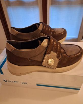 scarpe ecosanit pelle e camoscio con plantare es