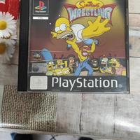 the Simpsons wrestling PlayStation 