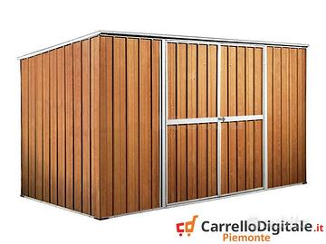 Casetta giardino in Acciaio 345x186 fin legno