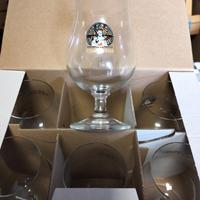 Sei bicchieri da birra in vetro a calice Norbertus