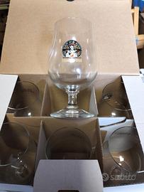 Sei bicchieri da birra in vetro a calice Norbertus