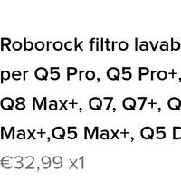 Roborock filtro lavabile x2 pezzi