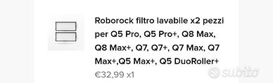 Roborock filtro lavabile x2 pezzi