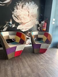 Coppia di poltrone Design Patchwork moderne -come