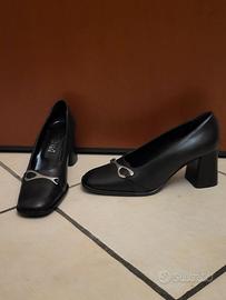 Scarpe donna nr. 37 nere - pelle e cuoio