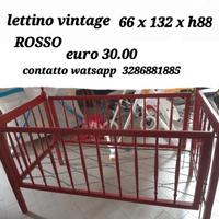 lettino vintage rosso