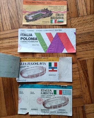 Vecchi biglietti calcio anni 70/80