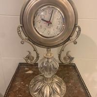 orologio e candelieri silver plated vintage