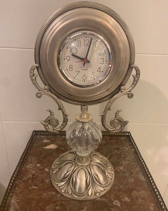orologio e candelieri silver plated vintage