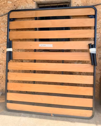 Rete letto matrimoniale con doghe in legno – €50