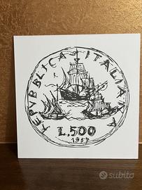 Bozzetto 500 Lire Caravelle 1957 "Editalia"
