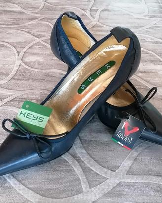 scarpe donna keys pelle nuove n. 35