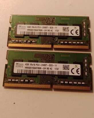 Memoria Notebook SODIMM HYNIX 2 X 4GB DDR4 2400 M
