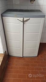 armadietto plastica grigio