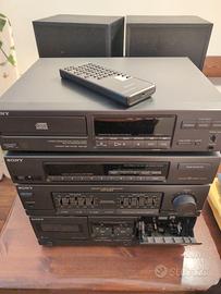 hi-fi Sony con cd radio e cassette