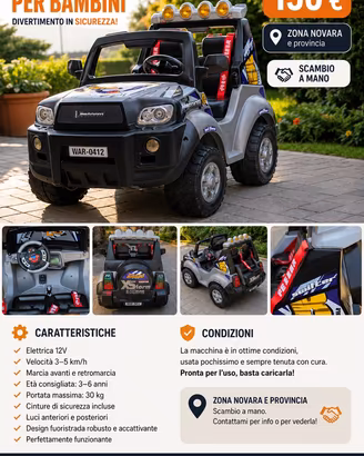 Auto elettrica per bambini 12V FEBER XStorm