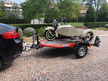 Rimorchio carrello trasporto moto, quad, sidecar
