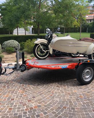 Rimorchio carrello trasporto moto, quad, sidecar