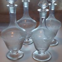 Set 4 pezzi vetro anni 60