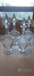 Set 4 pezzi vetro anni 60