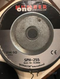 Coppia woofer Monacor SPH-255 – 120W / 8 Ohm
