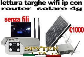 Telecamera lettura targhe  con pannello solare 4G