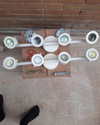 Coppia Plafoniere a Binario con 4 Faretti