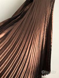 Gonna pieghe  color bronzo  - Manuela lugli