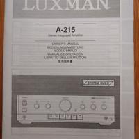 MANUALE ISTRUZIONI AMPLIFICATORE HI-FI LUXMAN A-21