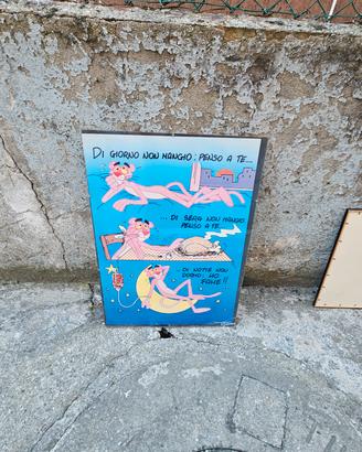 quadro stampa pantera rosa