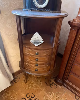 Mobiletto Cassettiera d'Epoca in Legno Noce