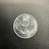 N.42 monete 5 lire delfino 1975