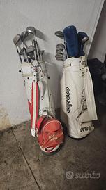 Nr.2 sacche da golf complete di mazze