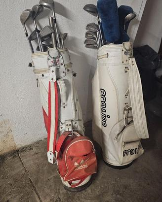 Nr.2 sacche da golf complete di mazze
