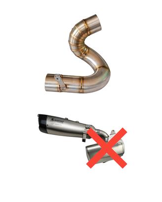 raccordo per scarico akrapovic mv agusta dragster