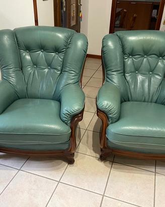 Coppia Poltrone pelle