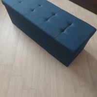 Cassapanca Pouf con Contenitore Blu