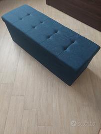 Cassapanca Pouf con Contenitore Blu