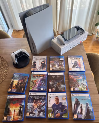 PS5 + PlayStation Portal + DualSense + 11 Giochi P