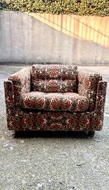 Poltrona Zanotta vintage anni '70 a fiori
