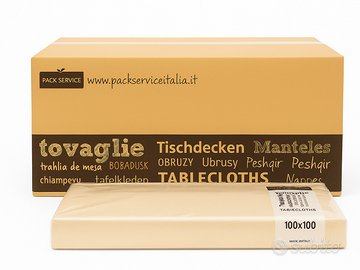 Scatola Tovaglie TNT 100×100 cm Sabbia – 100 pezzi