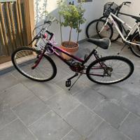 Bicicletta ragazza nera e rosa