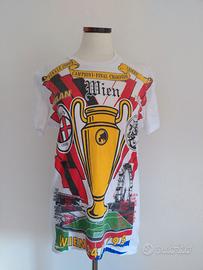 T-shirt Champions League AC Milan anni 90. Raro