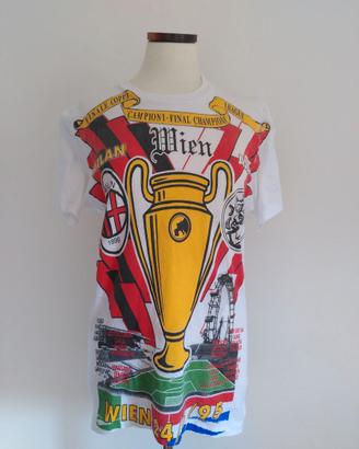 T-shirt Champions League AC Milan anni 90. Raro