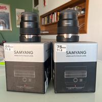 SAMYANG V AF 24 mm - 75 mm + filtro Nd Variabile
