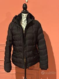 Piino zara nero con interno pelliccia e cappuccio
