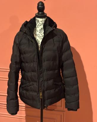 Piino zara nero con interno pelliccia e cappuccio