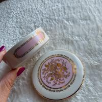 Portagioie ceramica bianca-rosa Pent a La Main