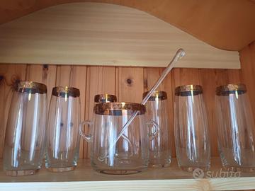 Bicchieri da cocktail vintage con porta ghiaccio