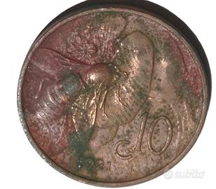 MONETA 10 CENTESIMI 1921 VITTORIO EMANUELE III A16
